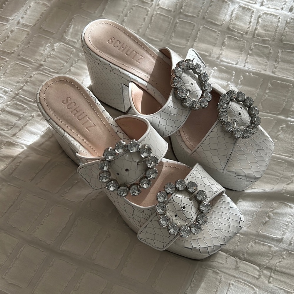 Schutz platform heeled sandals